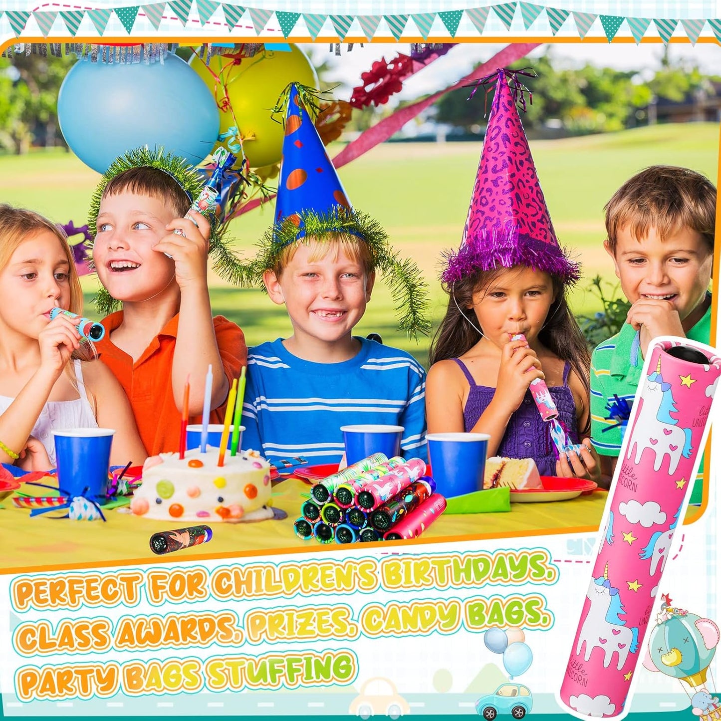 CHENGU Classic Kaleidoscope Return Gifts for Kids Birthday, Educational Toy for Classroom School Return Gifts, Party Favor, Gift Bag Filler, Carnival Prize and Stocking Fillers(Single Style)