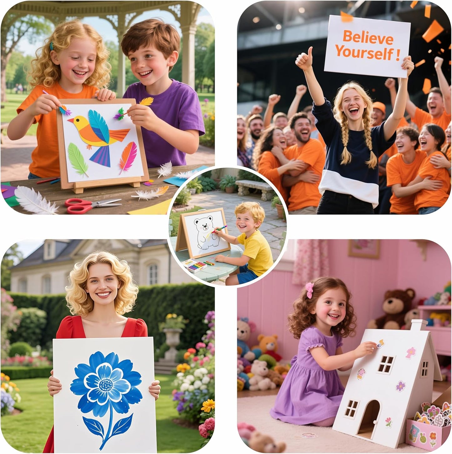 Foam Board 16 x 20 in, ZXUNLIEH 12 Pack White Poster Board, 3/16 in Thick Craft Foam Core Board, Puzzle Board, Double Sided, Foam Sheets for Picture, Project, Presentation, Artwork, Signage and Crafts