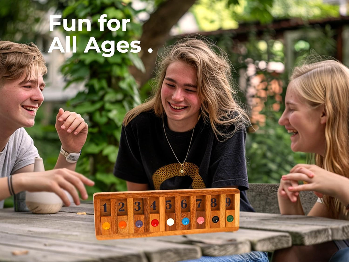 BSIRI Shut The Box Board Games with Math Kids Player Wooden Box of Brain Teaser Puzzles for Family Educational and Get Fun on Game to Teach Kids to Count on Math