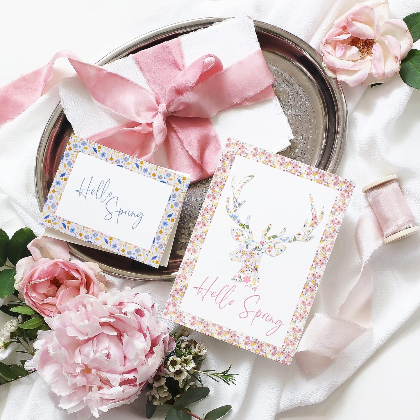 Whaline 12 Rolls Spring Floral Washi Tape Foil Gold Colorful Flowers Masking Tape 15mm Watercolor Plants Spring Decorative Washi Tape Sticker for Holiday Scrapbook Journal DIY Craft Gift Wrapping