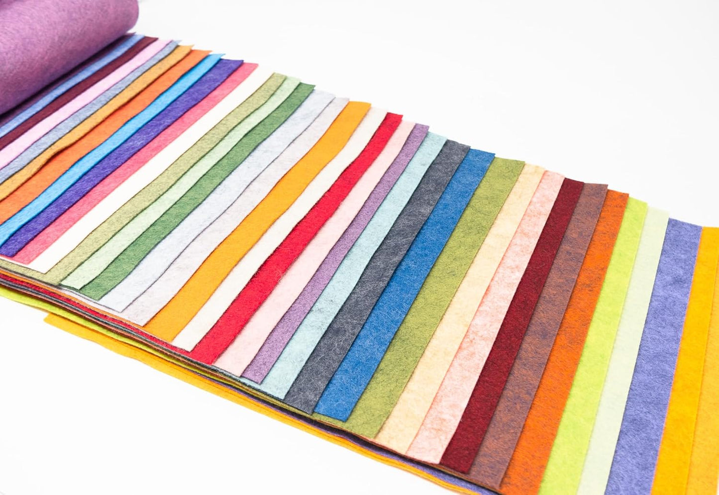 Merino Wool Blend Felt, 35 Pieces, Assorted Heathered Colors, Made in USA, Crafting and Sewing (12""X12"")