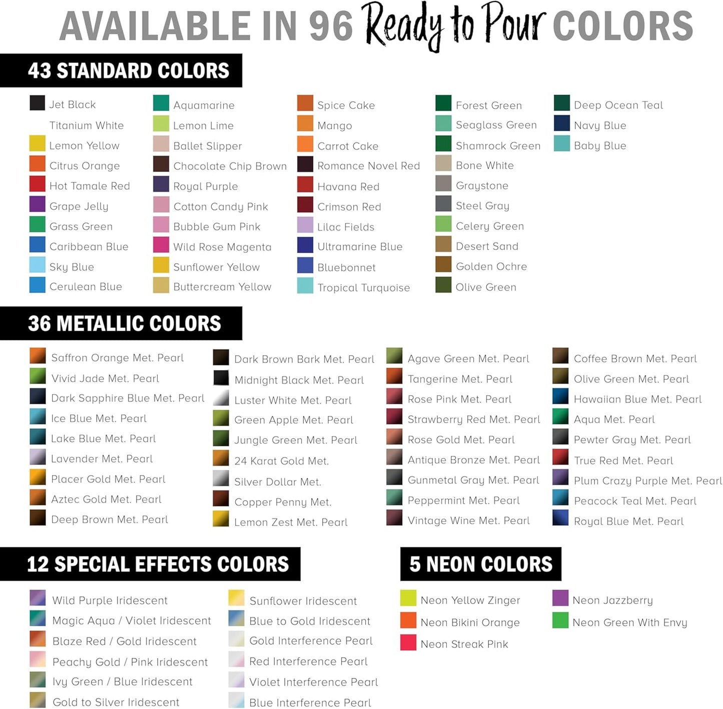 Pouring Masters Aqua Metallic Pearl Ready to Pour Acrylic Pouring Paint - Premium 32-Ounce Pre-Mixed Fluid Acrylic Paint - Fluid Art Supplies for Canvas, Wood, Paper, Tile & Rocks