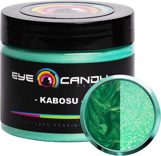 Eye Candy Pigments Premium Green Mica Powder - Kabosu (50gr) - for Epoxy, Resin, Soap, Paint, Woodworking, Acrylic Pouring, Bath Bombs, Fishing Lures - DIY Arts and Crafts Additive