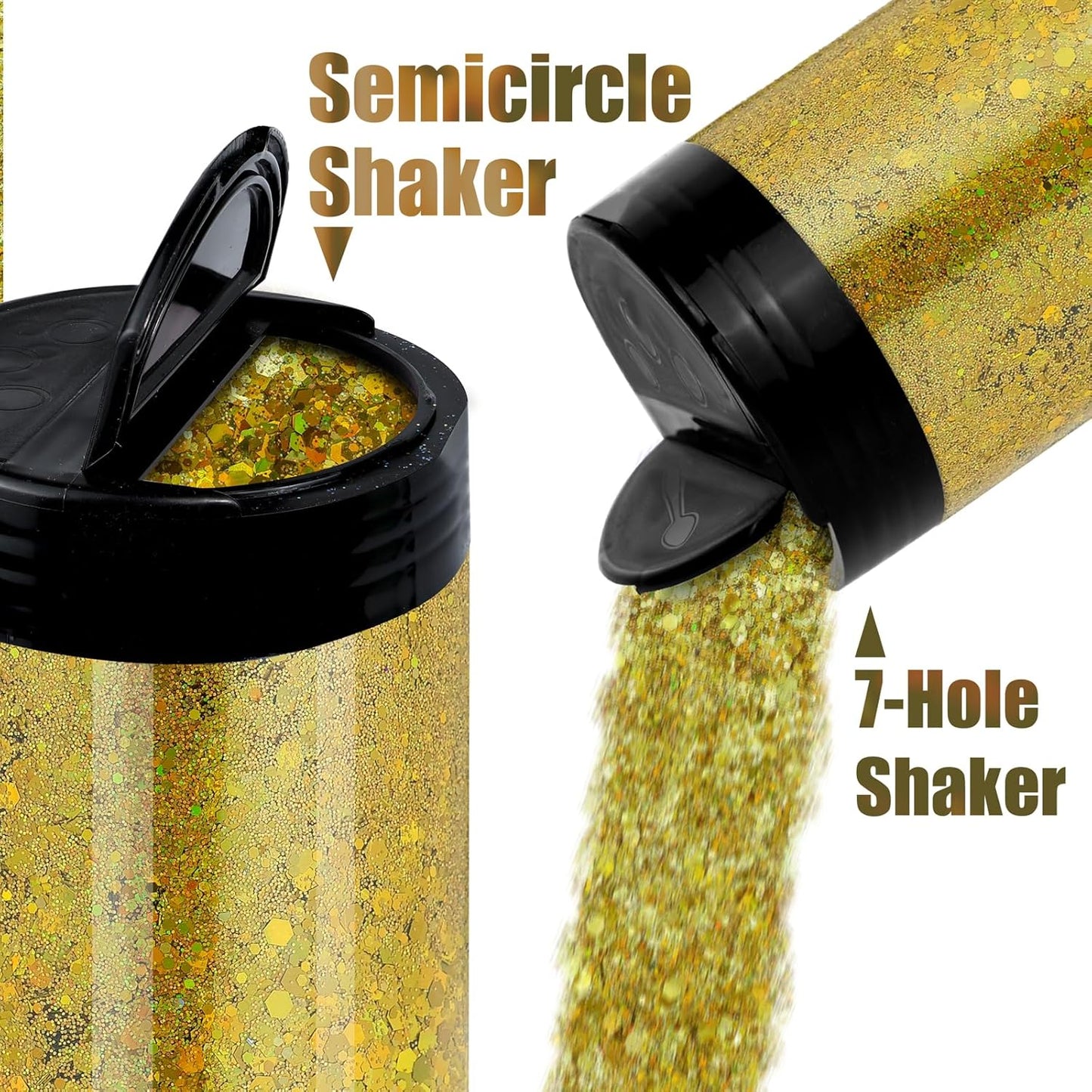 Iridescent Chunky Glitter 5.64oz/160g, Ultra Fine Glitter Powder Mixed Chunky PET Flakes Sequins for Resin Epoxy Craft Arts, Tumbler Nail Hair Eye Party Festival Decor (White)