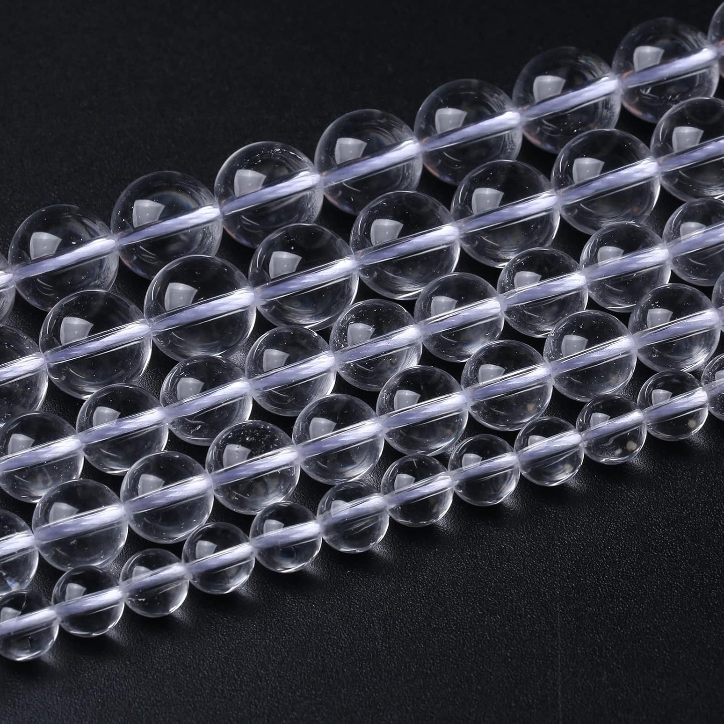 AAAAA Natural Clear White Crystal Quartz Beads Round Loose Spacer Beads for Jewelry Making DIY Bracelets Crystal Energy Healing Power Stone 32pcs 12mm 15 Inch