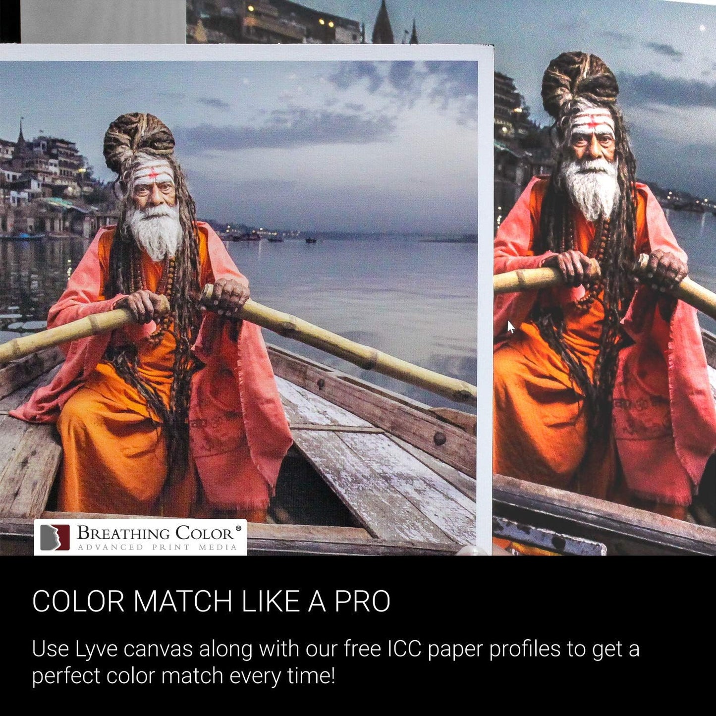 Premium Lyve Matte Canvas Paper Perfect For Use on Professional Makes and Models of Epson, Canon and HP printers preferred by Professionals. 19 mil textured Canvas offered in a 64 inch by 40 ft roll