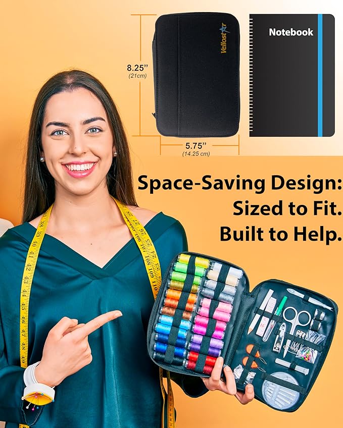 Easy-to-Use Pink Sewing Kit - Christmas Gifts for Girls, Teens, Moms & Kids - Beginner Hand Sewing Kit for Clothing Repairs. Includes 30 Needles, Thread, and All Essential Supplies for Small Fixes