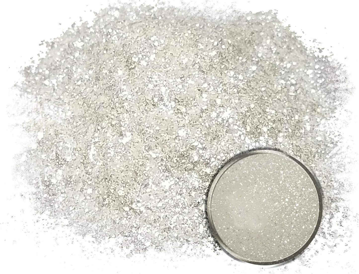 Eye Candy Pigments Premium White Mica Powder - Icicle (50gr) - for Epoxy, Resin, Soap, Paint, Woodworking, Acrylic Pouring, Bath Bombs, Fishing Lures - DIY Arts and Crafts Additive