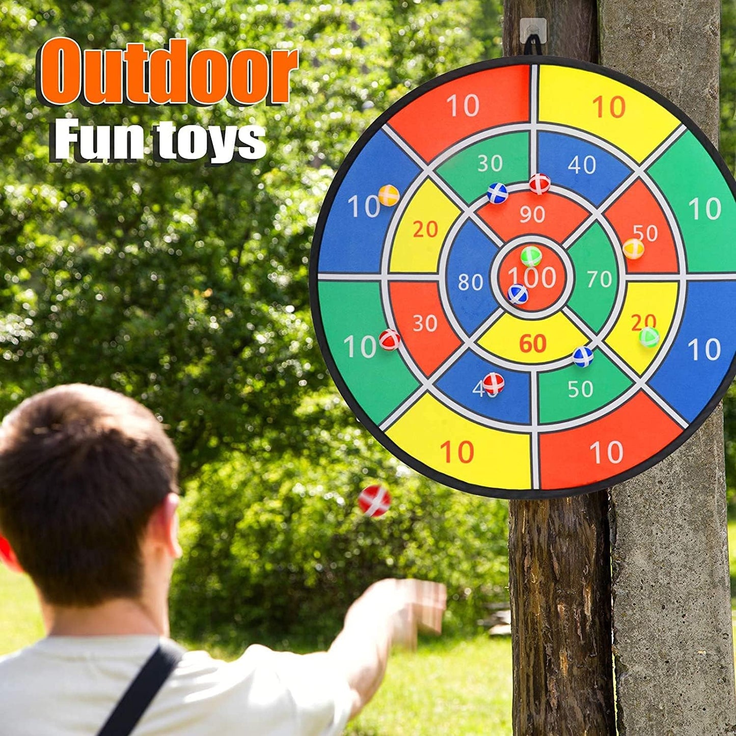 BooTaa 29" Large Dart Board for Kids, Kids Dart Board with Sticky Balls, Boys Toys, Indoor/Sport Outdoor Fun Party Play Game Toys, Birthday Gifts for 3 4 5 6 7 8 9 10 11 12 Year Old Boys Girls
