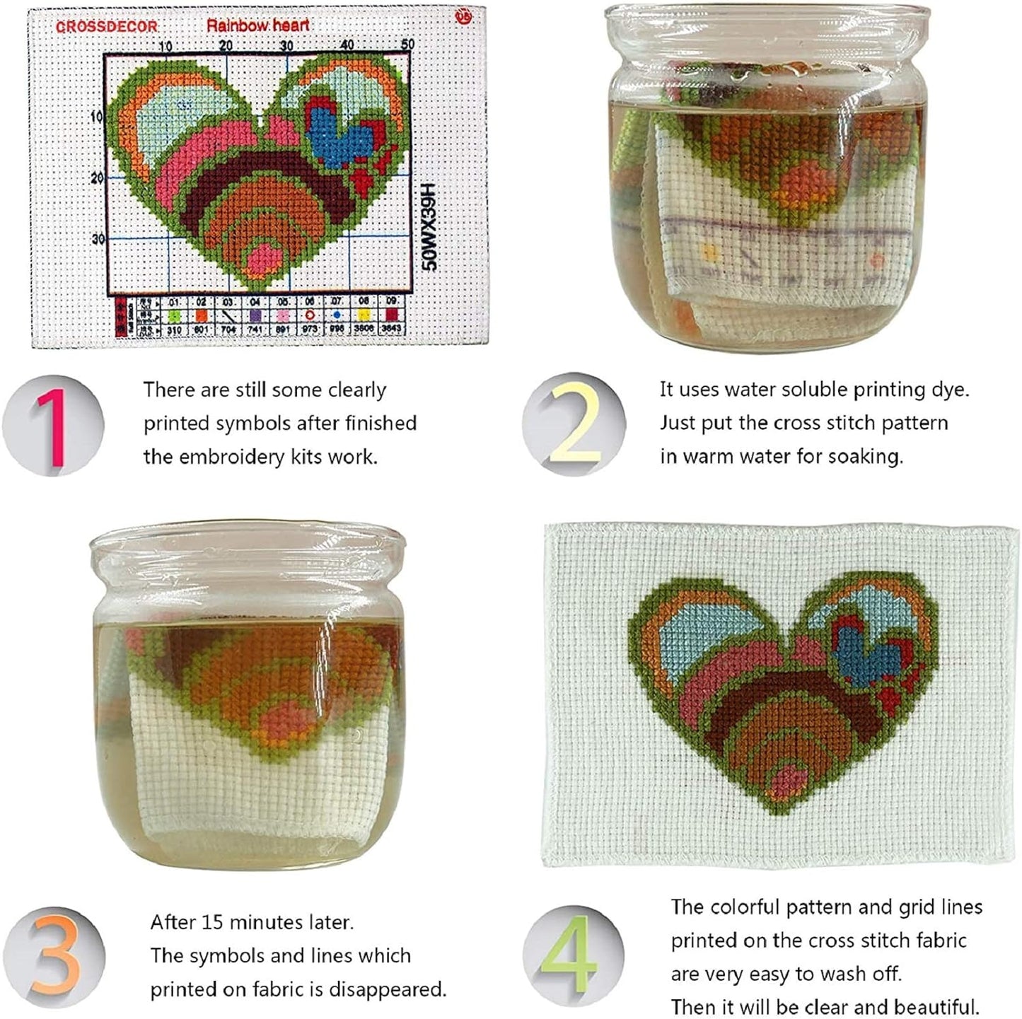 Dimensean Stamped Cross Stitch Kits Full Range of Embroidery Patterns Starter Kits for Beginners Adult or Kids DIY Cross Stitches Needlepoint Kits 11CT- Garden Hummingbird 16x20 inch