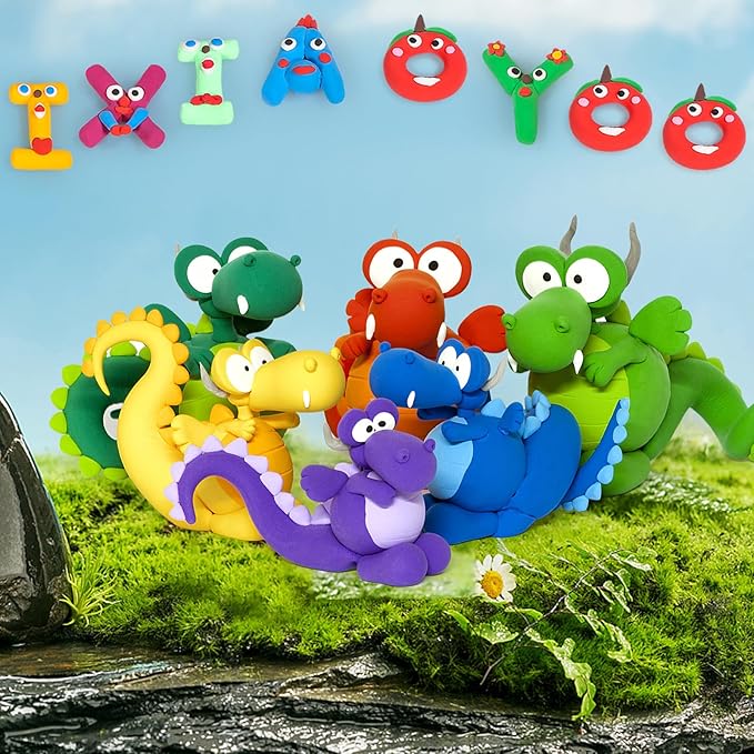 Air Dry Clay, 30 Colors Modelling Clay for Kids, Modeling Toys with Sculpting Tools, Soft & Non-Sticky, Home Party Favors, Birthday & Christmas Gifts for Age 3-12 Years Old Boys Girls Kids