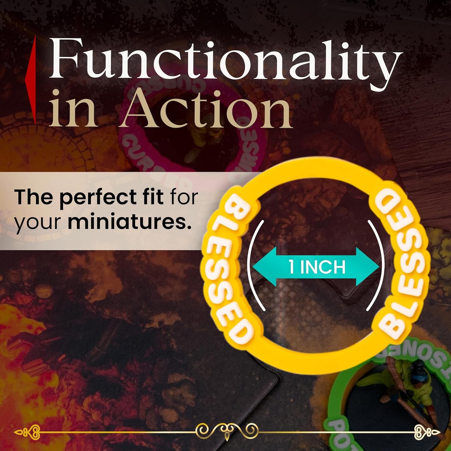 Futhark DND Condition Rings Set: 112 Vibrant DND Condition Markers to Eliminate Confusion - Great DND Gift in Exceptional Storage Box - RPG Accessories for Unforgettable Dungeons and Dragons Nights