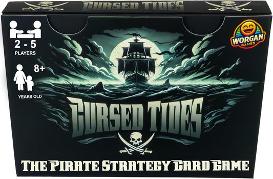 Cursed Tides - Strategy Card Game | Fun for Kids, Teens & Adults | 2-5 Players | Ages 8+ | Quick 15-Minute Gameplay