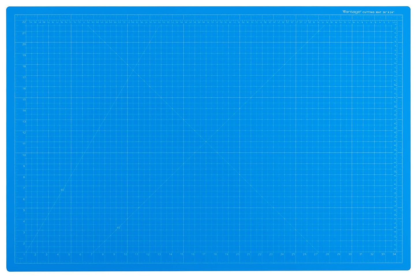 Dahle Vantage 10693 Premium Self-Healing Cutting Mat, 24"x36", 1/2" Grid, 5 Layers for Max Healing, Perfect for Crafts & Sewing, Blue