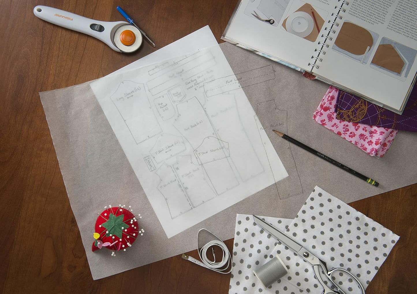 Bienfang Sketching & Tracing Paper Roll, White, 18 Inches x 50 Yards - for Drawing, Trace, Sketch, Sewing Pattern