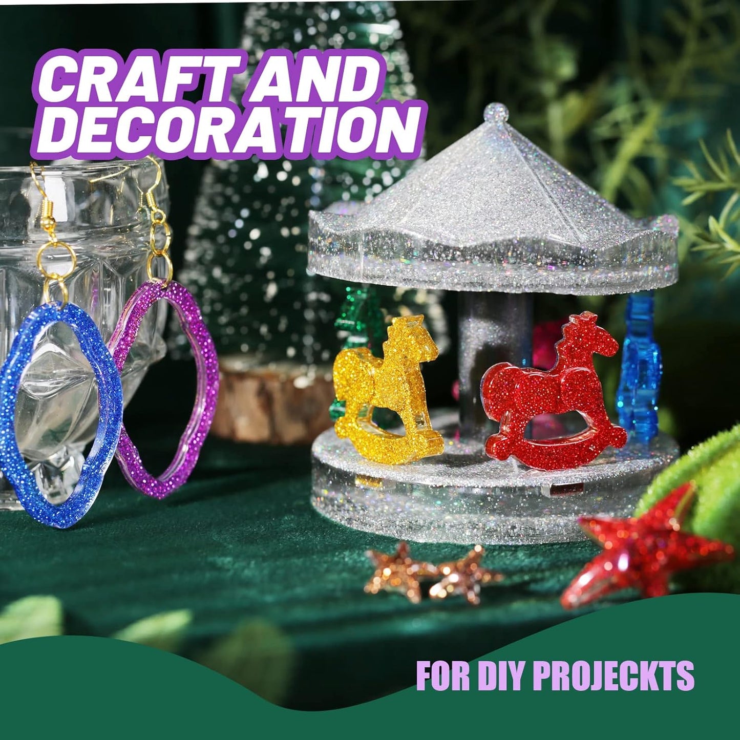 FANDAMEI 12 Pieces Fine Glitter, 12 Colors 10g Glitter Shake Jar Set, Extra Fine Glitter Powder for Arts, Crafts, Painting, Decoration, Body Face Makeup, Nail Art, Pigment