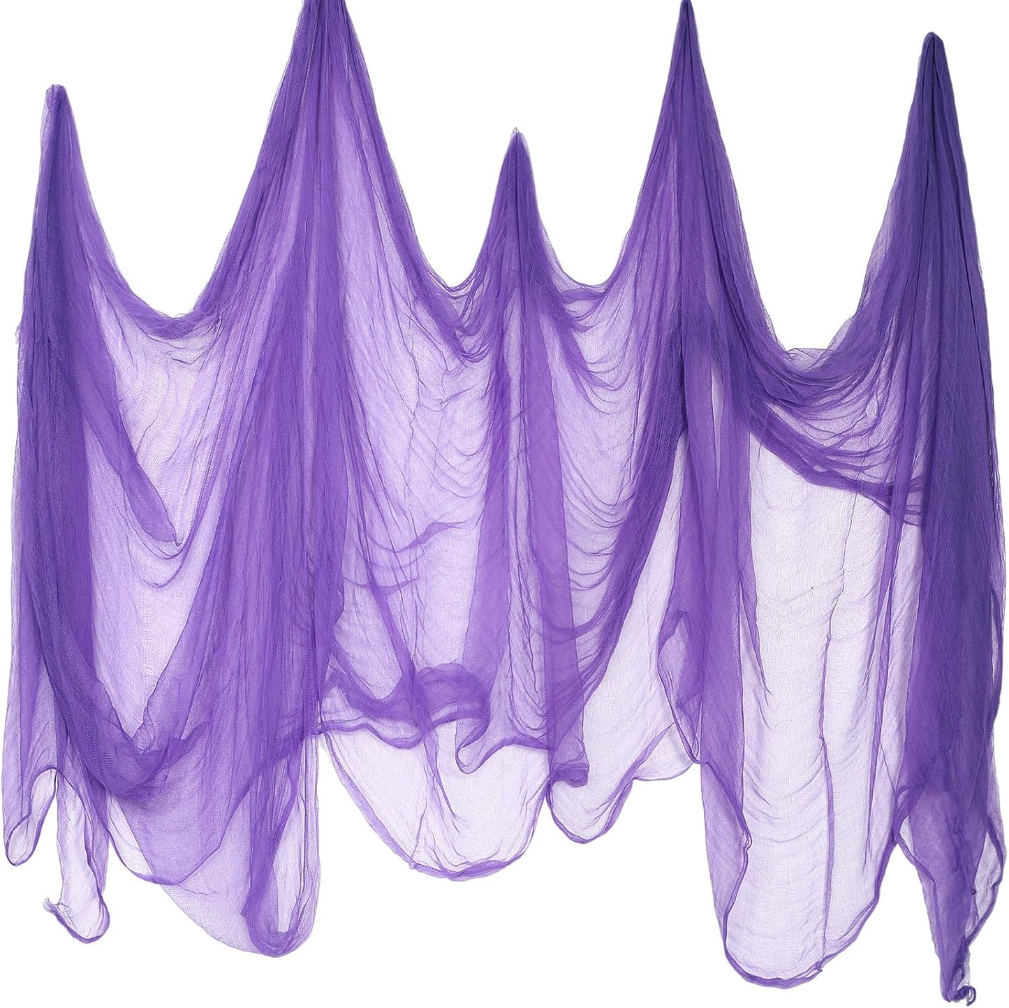 Boao Halloween Cheese Cloth 85 x 394 Inch Purple Cheesecloth Roll for Crafts Large Cotton Muslin Gauze Fabric for Halloween Outdoor & Indoor Spooky Decoration