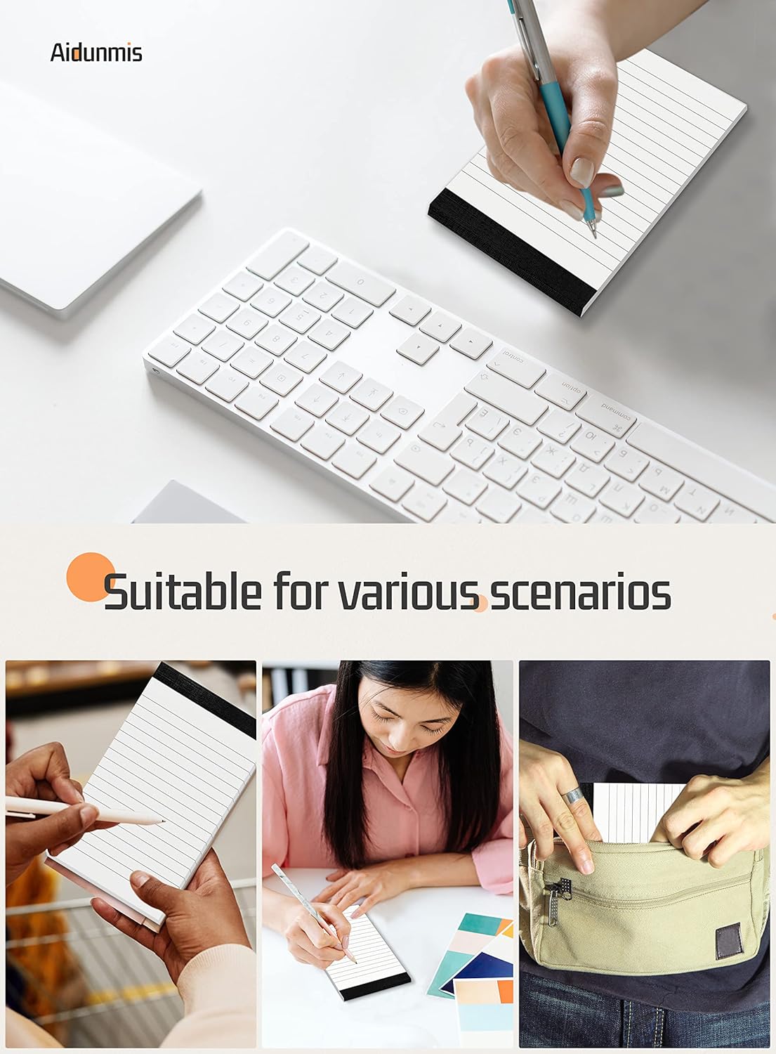 Small Note Pads 3x5 Notepads Mini Pocket Notebook 3x5 Memo Pads Small Notepads Memo Pads 3 x 5" Lined Note Pads of Paper with 30 Sheets Each Pad Mini Pocket Notebook Writing Pads 3x5 White Paper Pads