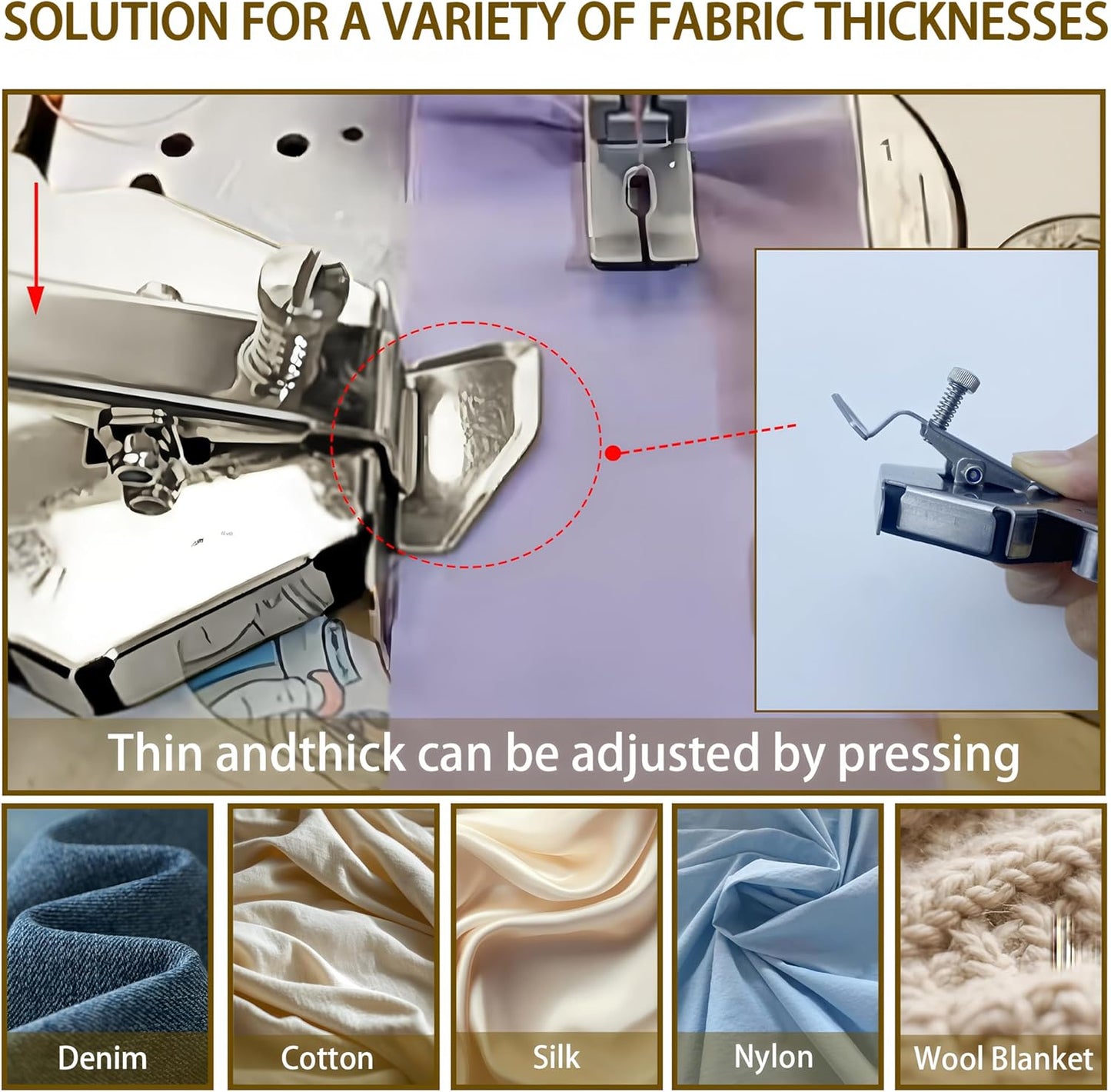 Magnet Sewing Guide,Upgraded Multi-Purpose Magnetic Seam Guide for Sewing Machine,Quilting Accessory for Professionals&Beginner,Edge Retaining/Positioning/Anti-Curling/Pressing of Topstitching(Silver)