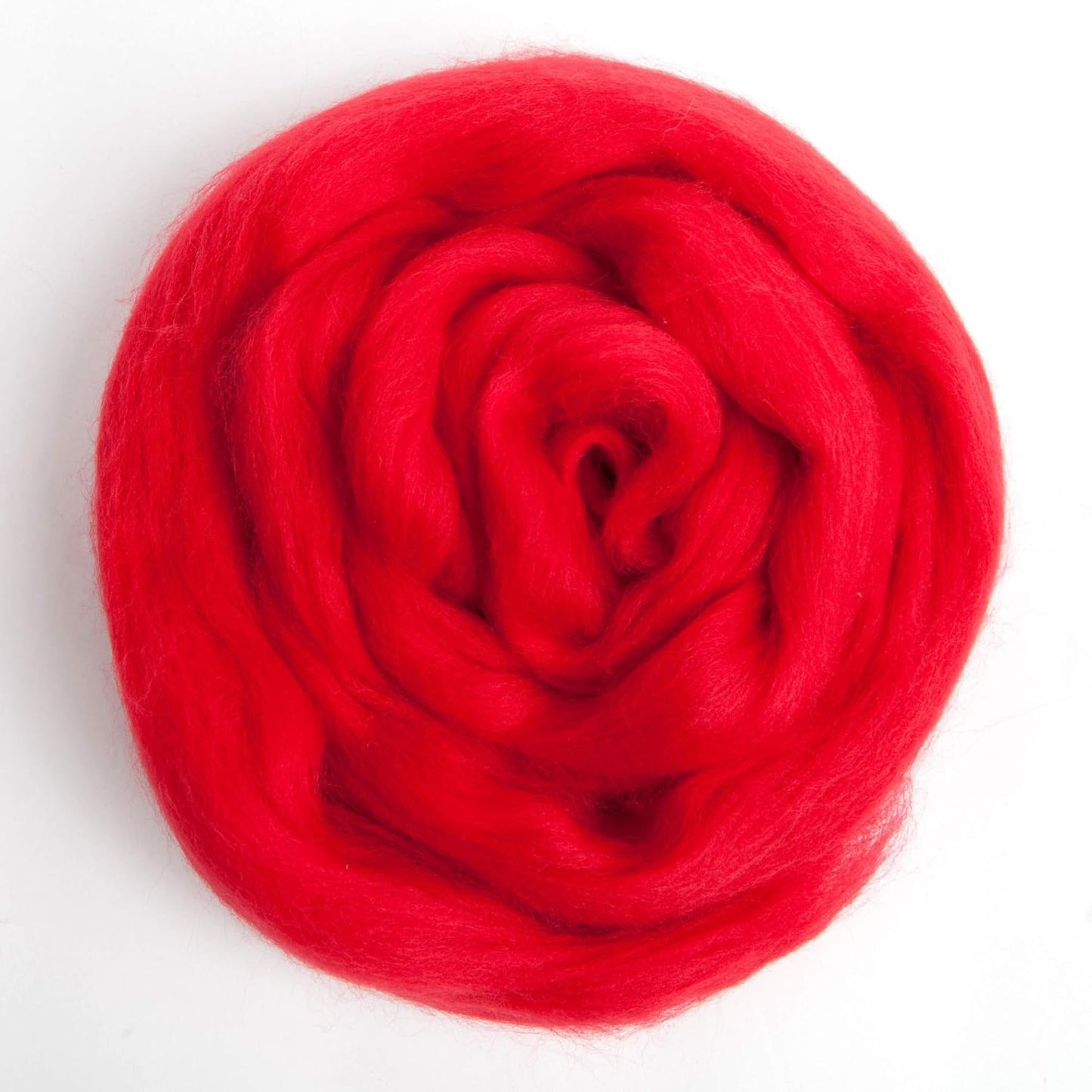 Desert Breeze Distributing 100% Natural Merino Wool Roving - Premium Combed Top Merino Roving Wool - Tapestry, Spinning, Wet Felting & Needle Felting Supplies - 21.5 Micron - 1 oz, Color Red