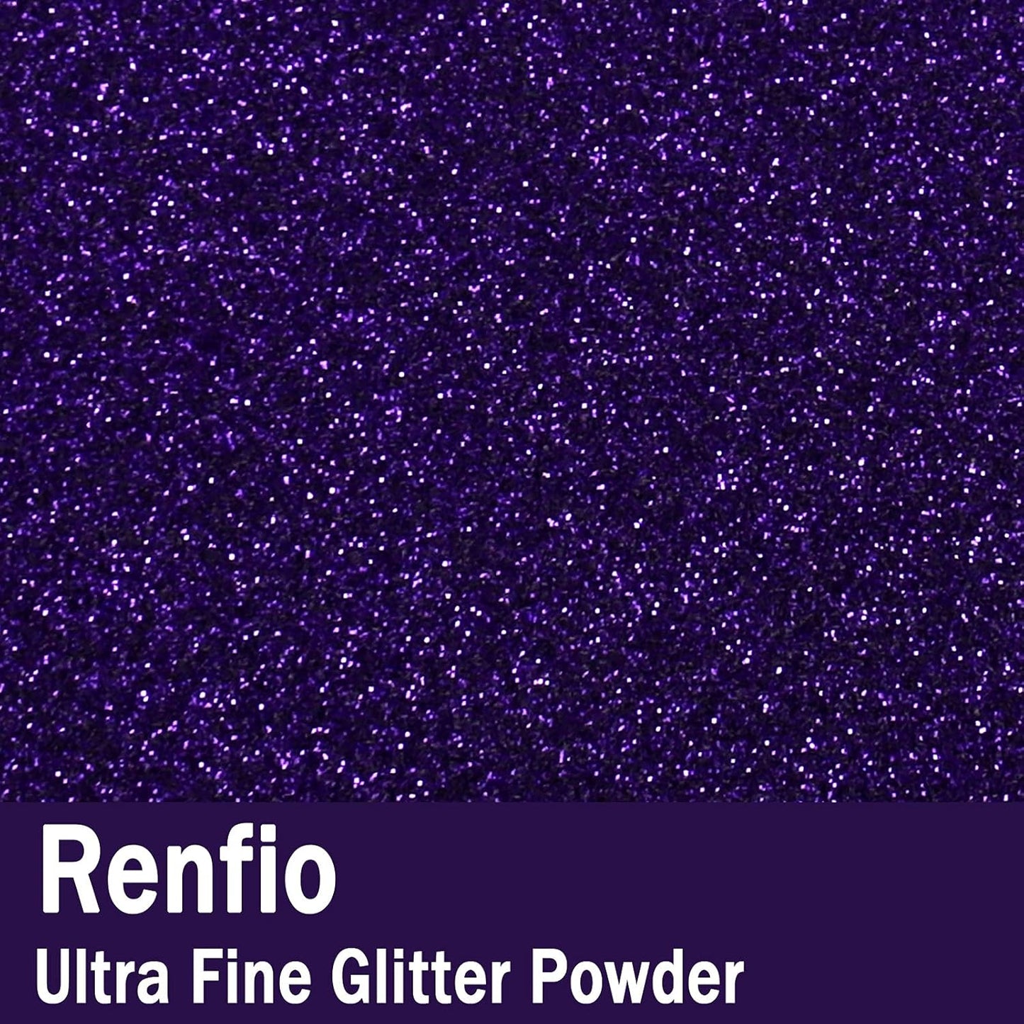Renfio Ultra Fine Glitter Powder Metallic Resin Glitter 2.11 Oz (60g) PET Flakes Crafts Sequins 1/128" 0.008" 0.2mm Epoxy Chips Flakes for Tumblers Slime Roses Decoration - Eggplant Purple
