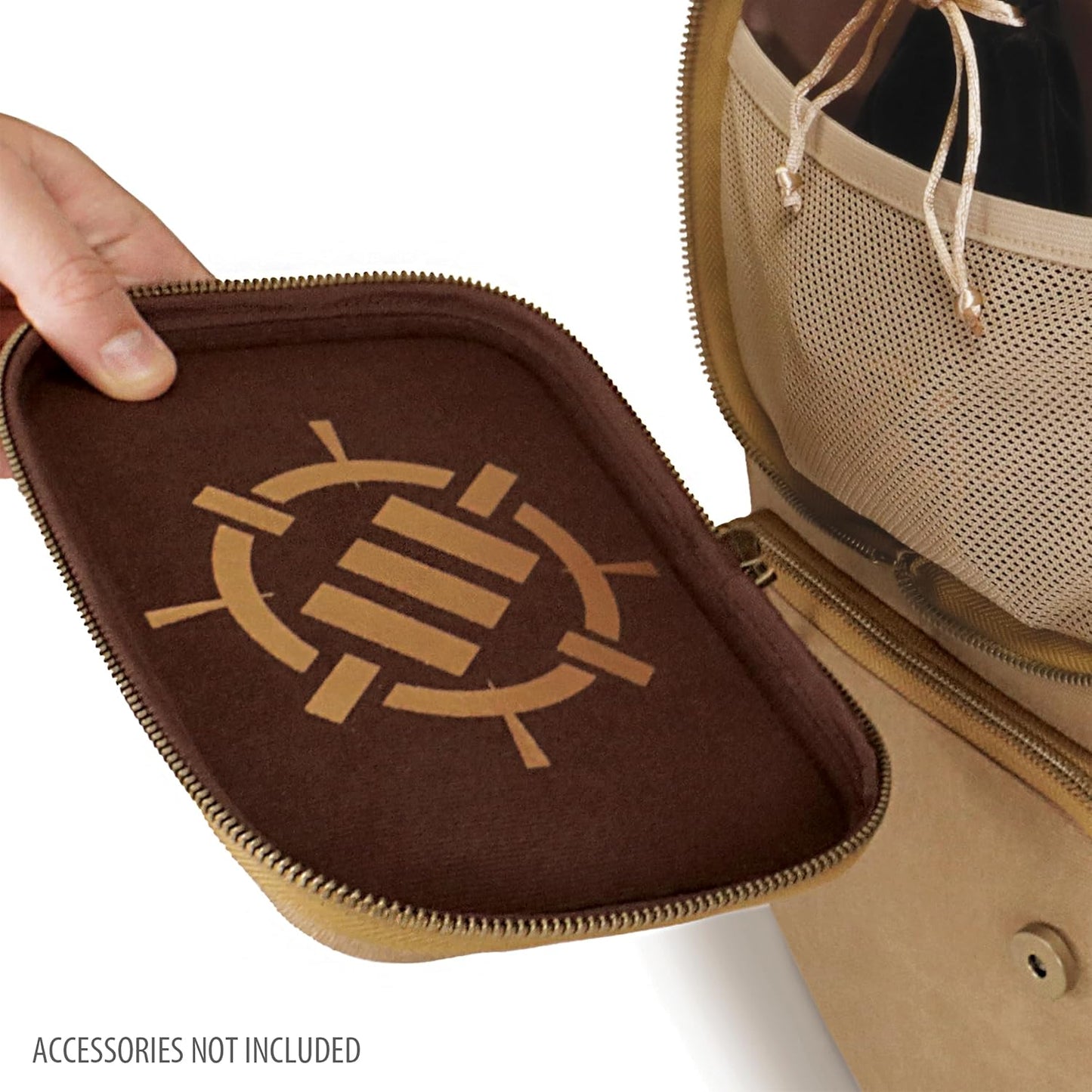 ENHANCE Venture Canvas DnD Backpack - RPG DM Bag for Dungeons and Dragons with Removable Dice Tray - Travel DnD Bag fits 4-6 Books Upright, 17" Laptop/DM Screen Slot, Luggage Slot, Chest and Map Strap