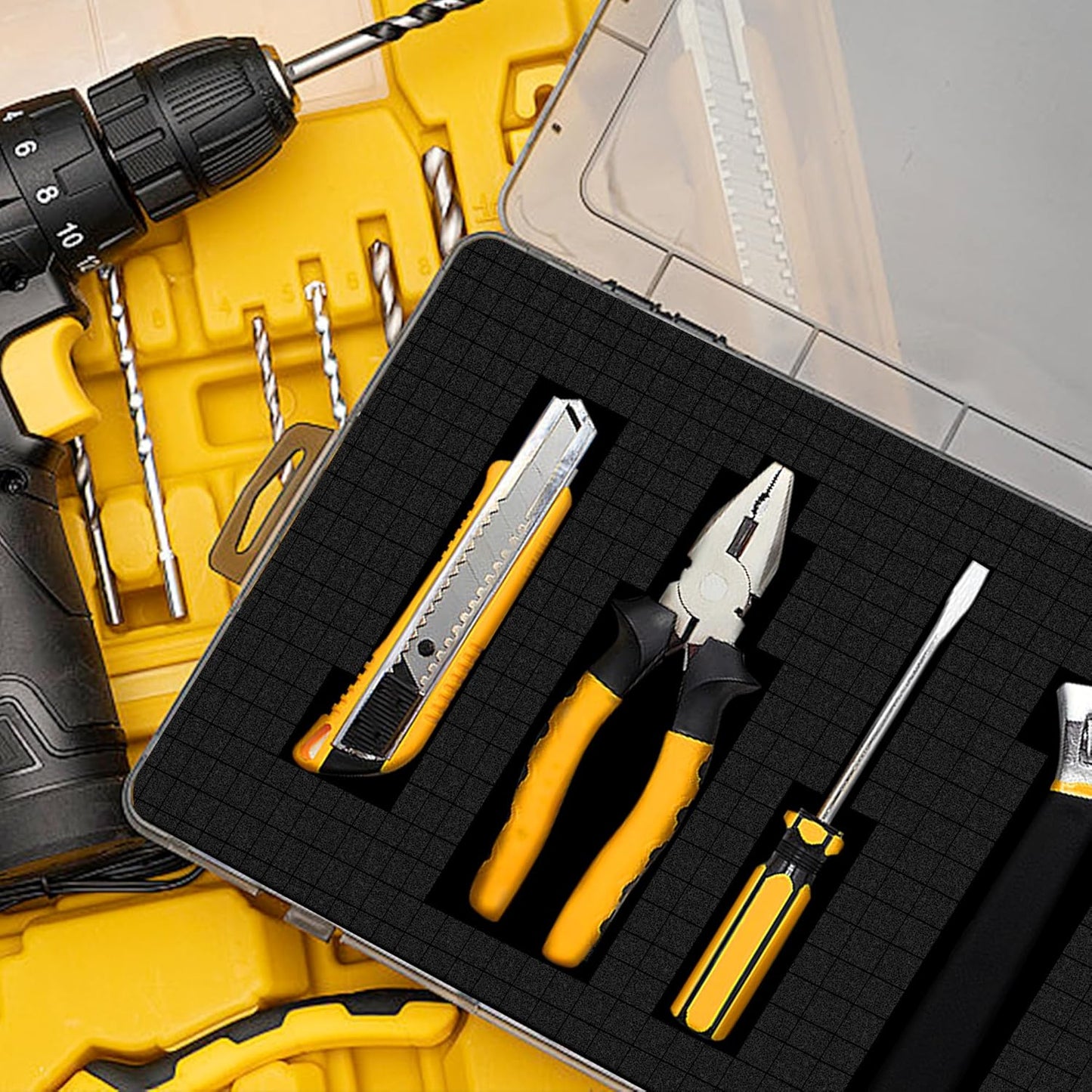 DECOHS 6 Pcs Pick Apart Foam Insert - 2 Size Pick and Pluck Sheets - Pre Cubed Pads for Cases, Toolbox, Game Box, Camera Storage Drawer