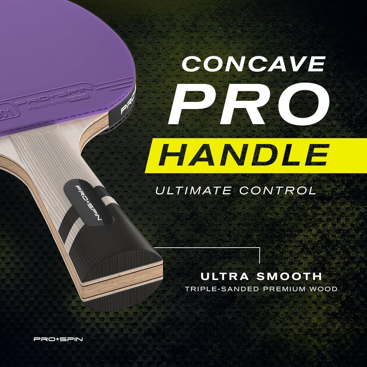 PRO SPIN Ping Pong Paddles - Professional Level Table Tennis Rackets with Carbon Fiber for Superior Control | 7-Ply Blade, Premium Rubber, 2.0mm Sponge | Includes Protector Case