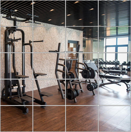 BBTO 20 Pcs Mirror Sheets, 8''x 10'' Self Adhesive Non Glass Cut to Size Mirror Stickers Tiles, Safe Unbreakable Plastic Small Frameless for Classroom, Childroom & DIY Craft