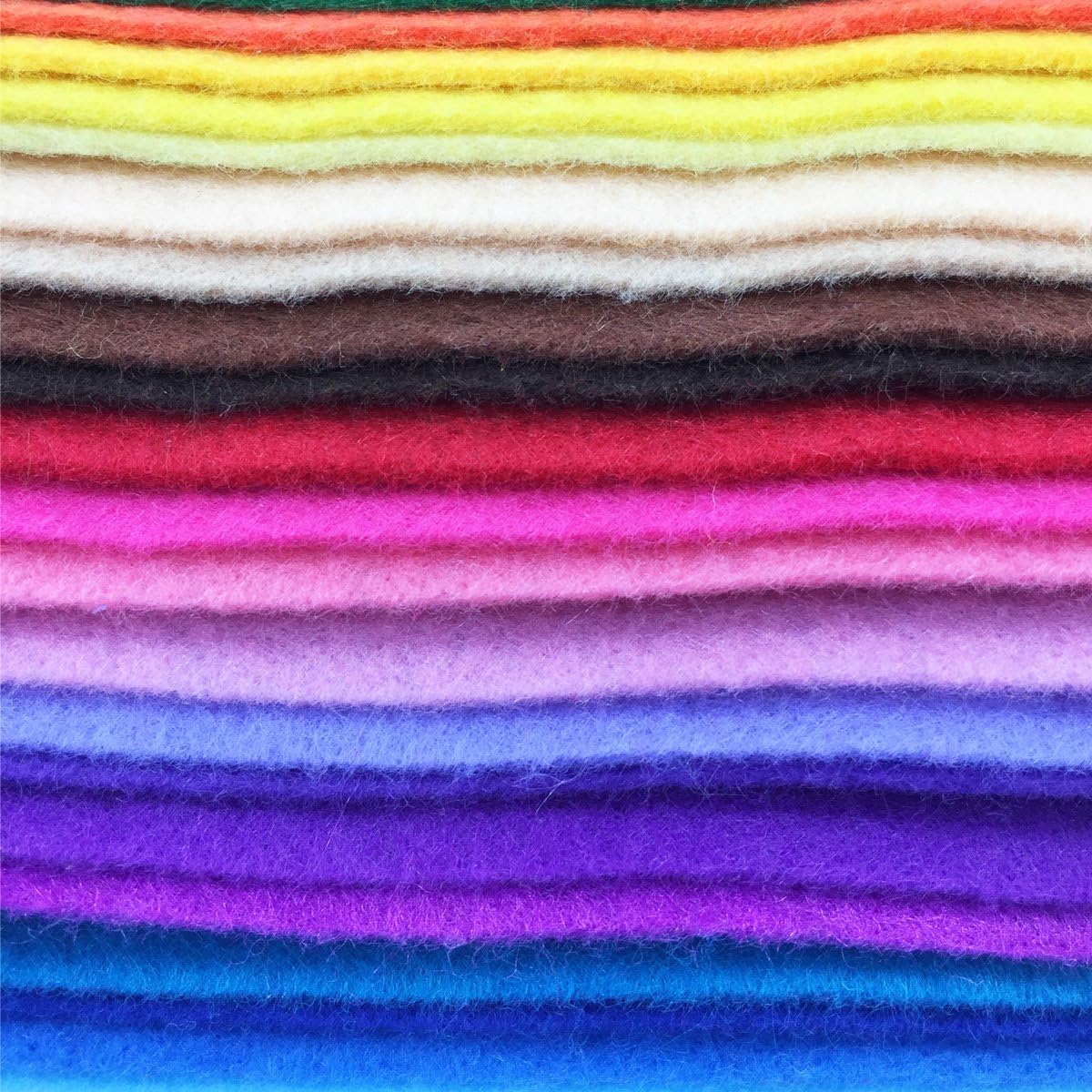 28pcs Thick 1.4mm Soft Felt Fabric Sheet Assorted Color Felt Pack DIY Craft Sewing Squares Nonwoven Patchwork (15x15cm)