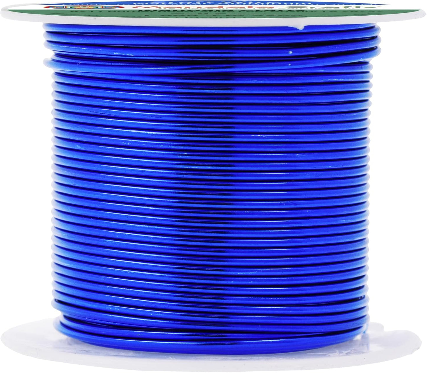Mandala Crafts 16 Gauge Anodized Aluminum Craft Wire for Jewelry Making - 100 FT Colored Flexible True Blue Wire - Bendable for Bonsai Armature Crafting Sculpting