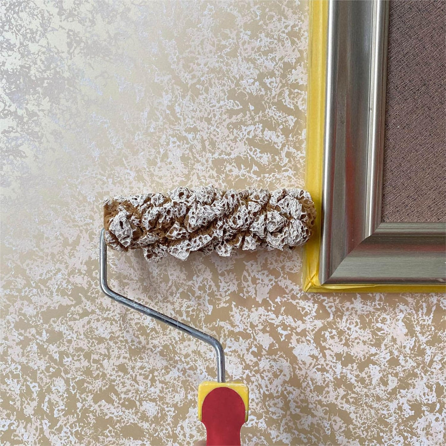 Hanroy Sponge Paint Roller Small 7" for Texture Painting Decorators Brush Tool, Fast and Easy Pattern Art Sponge Roller for Home Wall(RM478K)