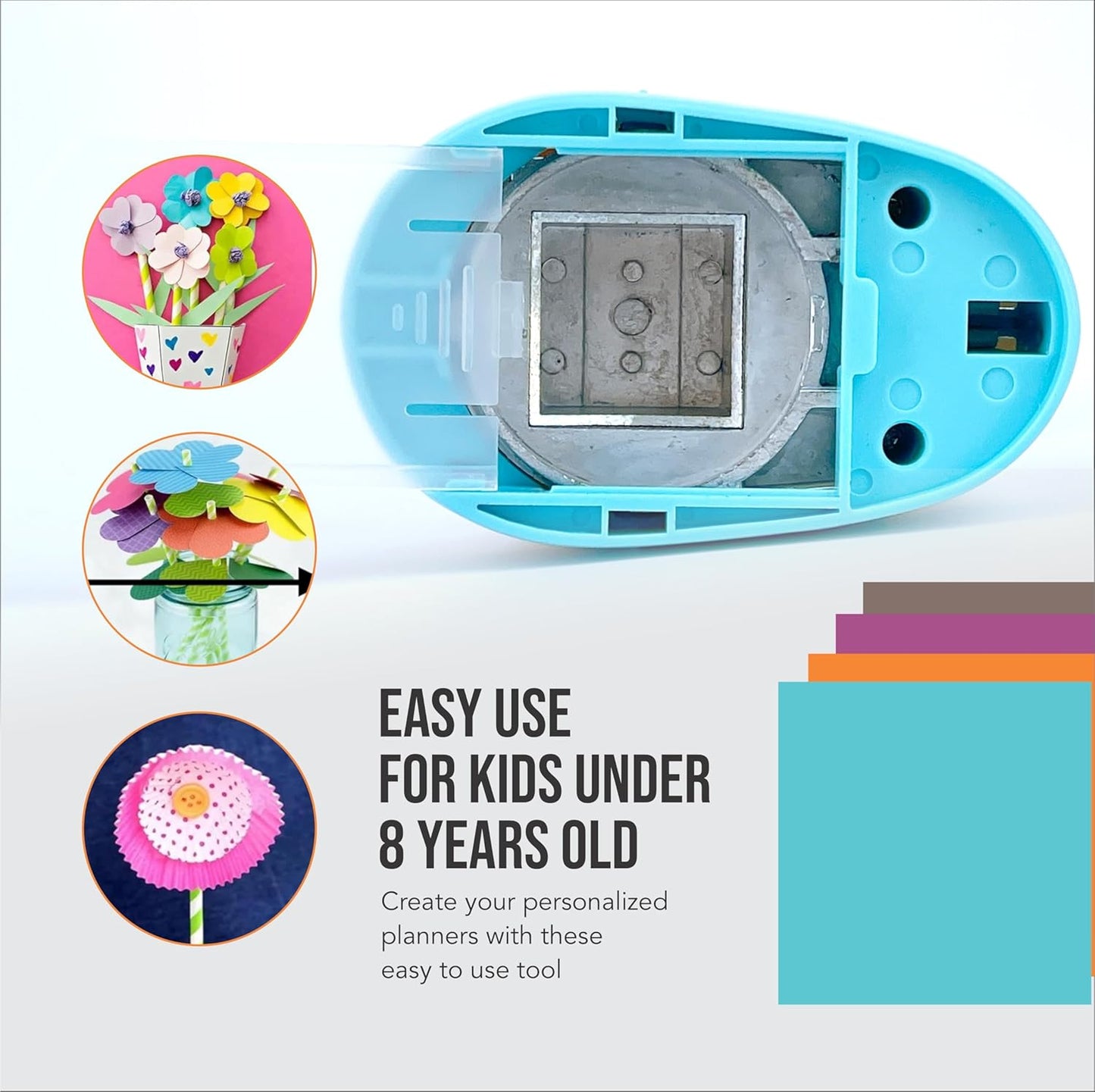 BearBoss 6 Craft Hole Punch Shapes 1 Inch Paper Punches for Crafting Handmade Scrapbooking Punches Mix Shapes Designs for Kindergarten Teacher Office Supplies Kids