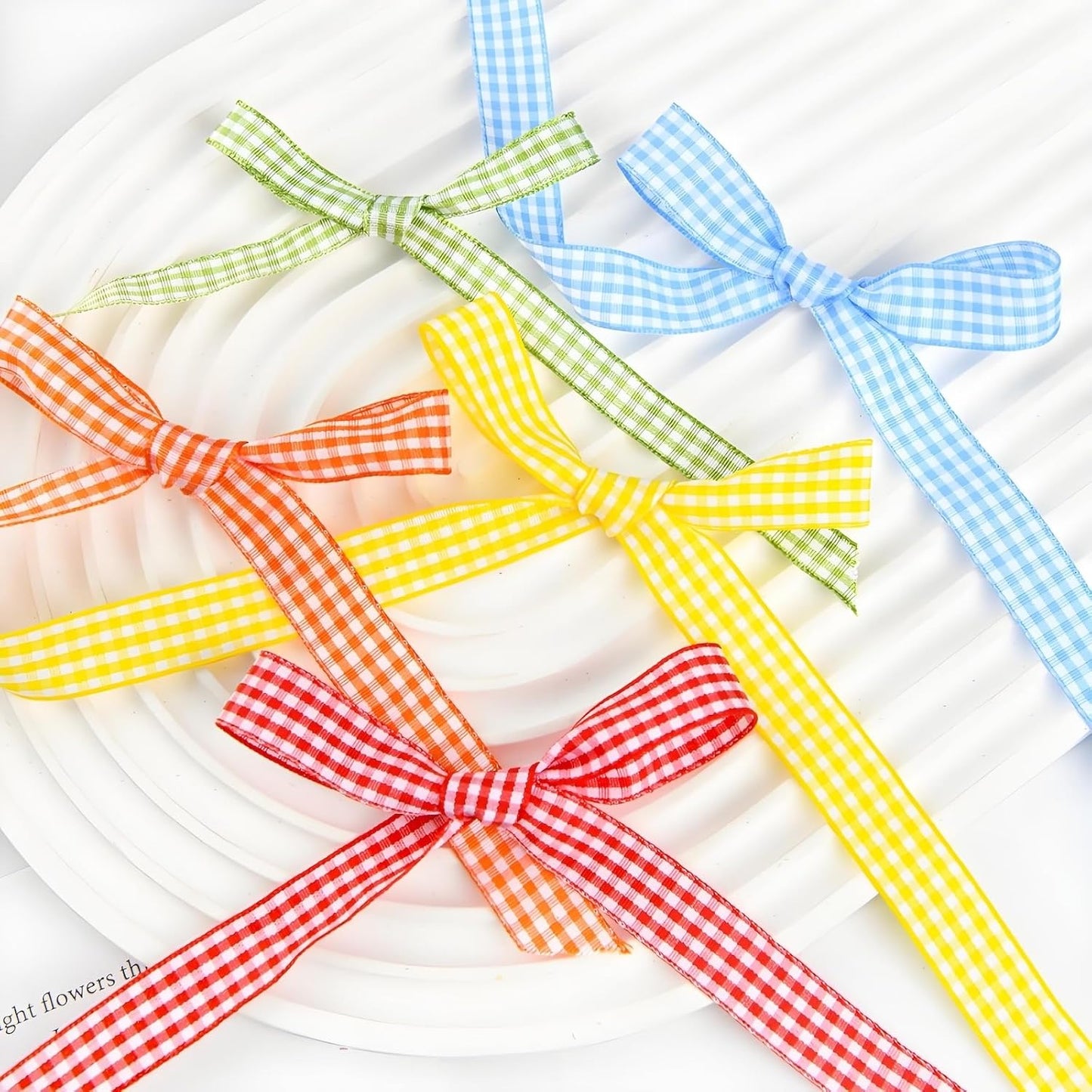 Classic Gingham Checkered Ribbon, Assorted Colors Premium Polyster Plaid Checkered Craft Ribbon for Gift Wrapping, DIY Projects, Hair Bows,Scrapbooking & Party Decor (Light Blue, 3/8x50Yd)