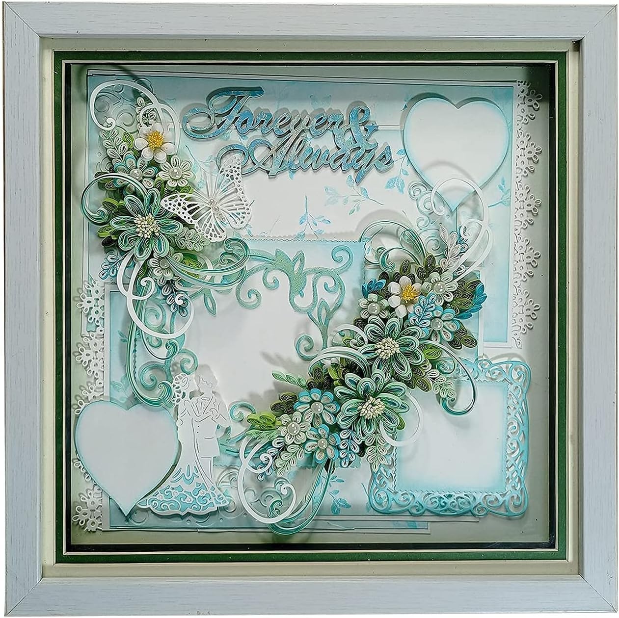 CrafTreat Green Quilling Paper Strips for Craft Work - 500 Quilling Strips 3mm 30 CM Length - Paper Quilling for Decorating Cards, Gift Bags, Picture Frames and Scrapbooking