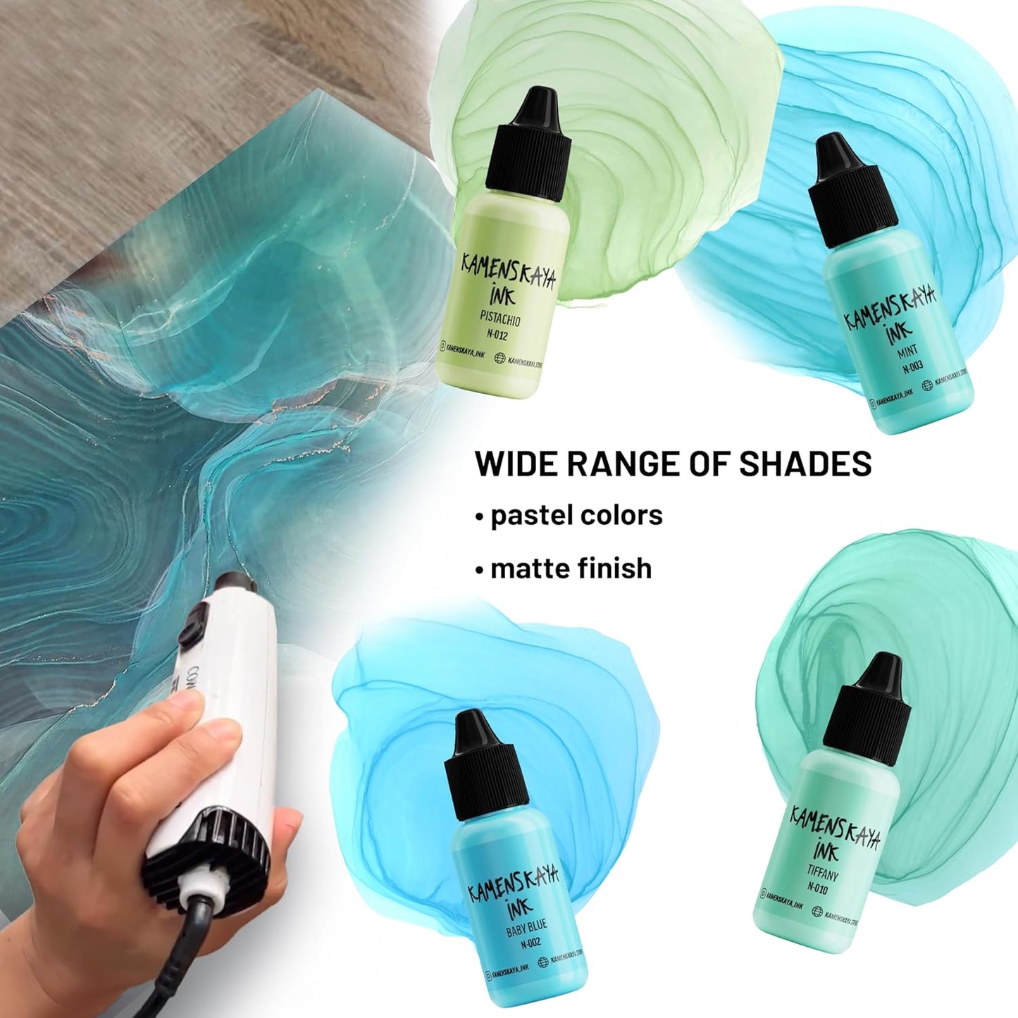 Alcohol Ink Set - 34 Color Variations - Set #21-4 Alcohol Inks x 0.51 fl oz (15 ml)