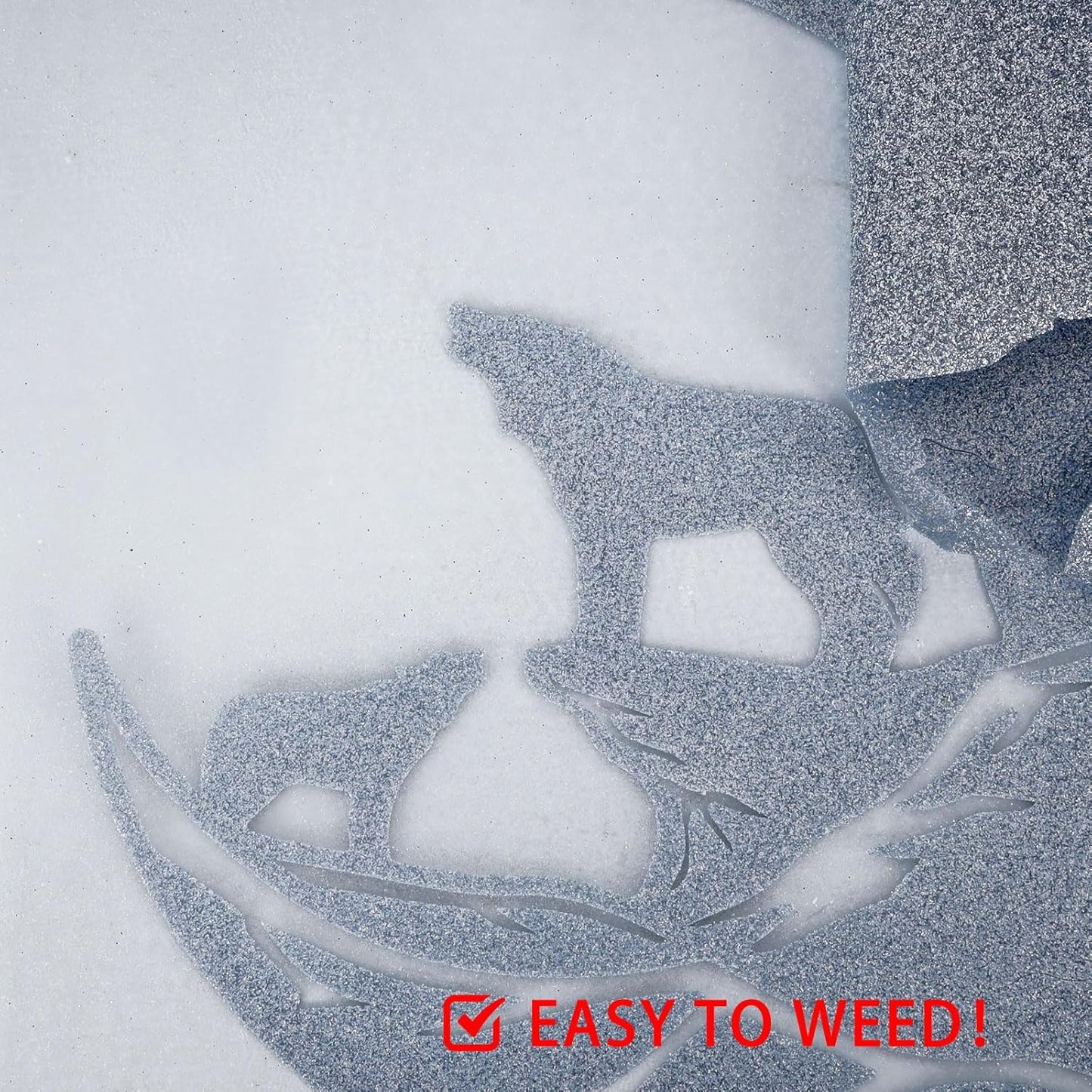 FUNKAKA Glitter Silver HTV Heat Transfer Vinyl Rolls, 12" x 25ft PU Iron on Vinyl for T-Shirt Silver Glitter HTV Vinyl for All Cutter Machines Easy to Cut & Weed for Heat Vinyl Design