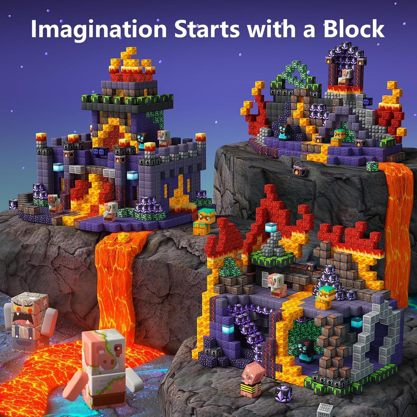 idoot 100PCS Magnetic Blocks - STEM Magnet Building Toys for Kids 3+, Birthday Gifts for Boys & Girls (0.8inch)