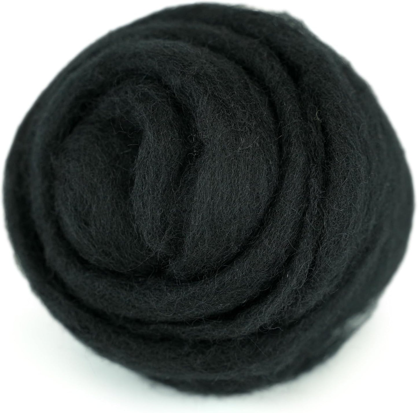 Woolbuddy Needle Felting Wool – 8oz Chunky Wool Roving in Black, Felting Wool for Needle Felting Kit, Wet & Dry Felting Projects
