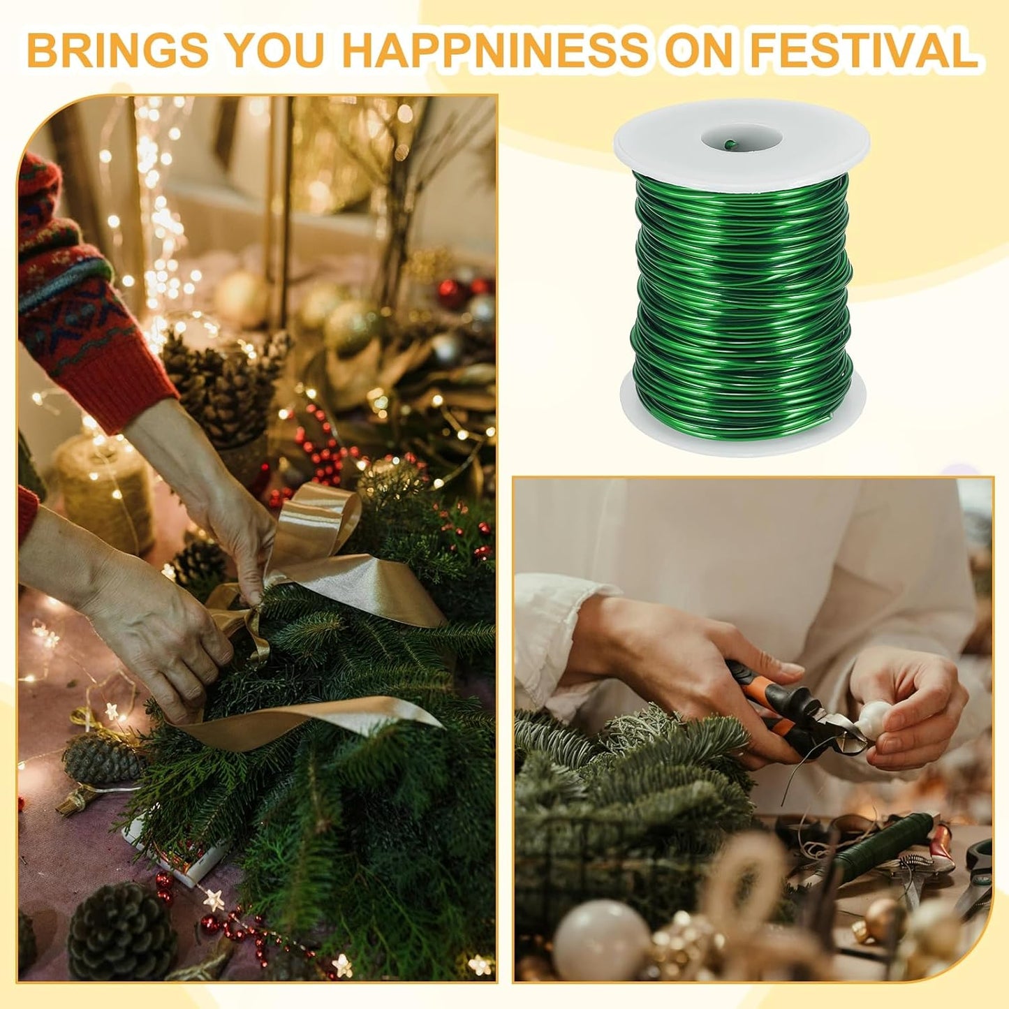 uxcell 12 Gauge / 2mm Anodized Aluminum Wire for Jewelry Craft Making, 102 Feet Bendable Flexible Wire for DIY Home Decor Gardening Sculpture, Green