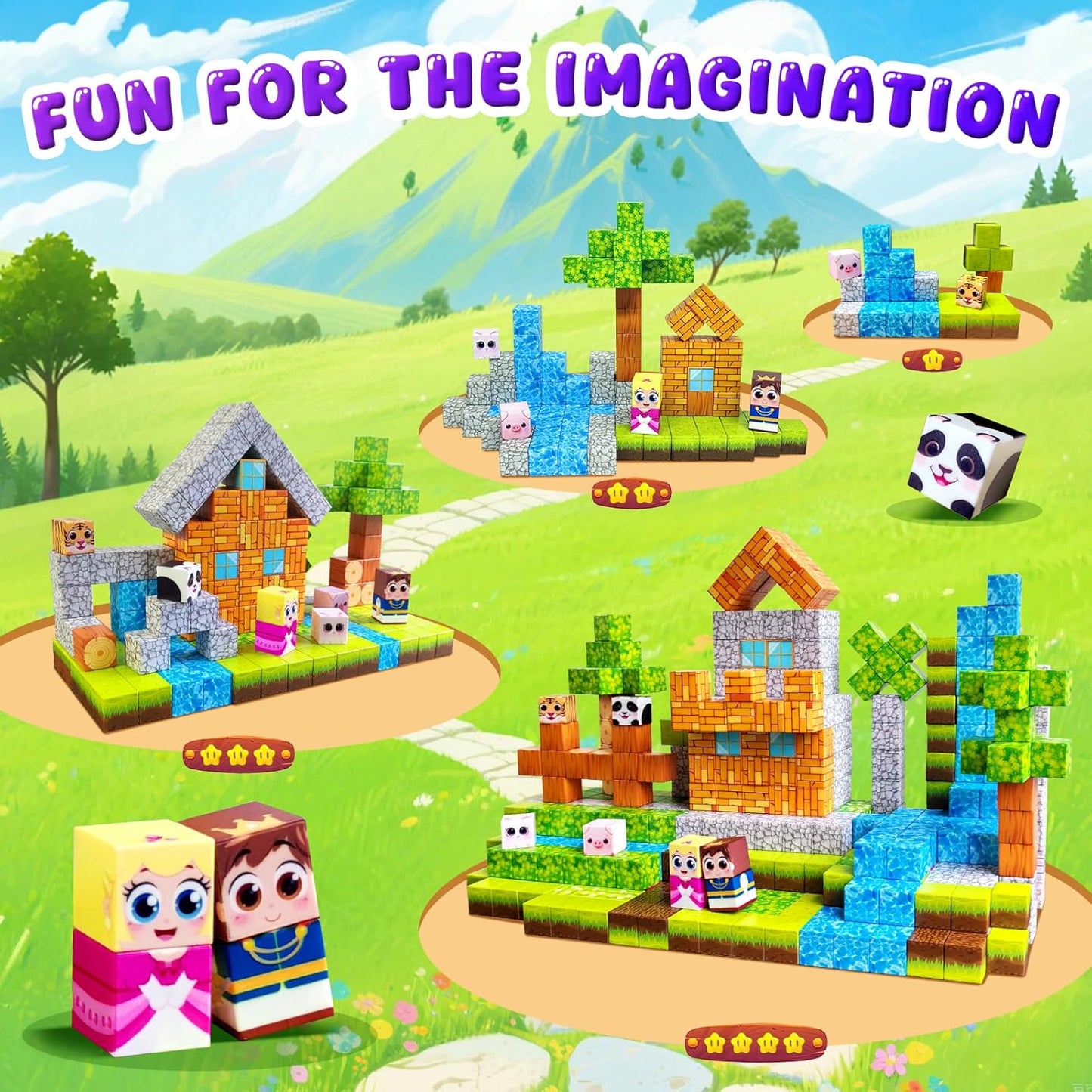 100PCS Magnetic Building Blocks for Kids: 1" Magnetic Cubes, Magnet Building Blocks for Kids Ages 8-12, Pixy Blocks STEM Toys for Boys & Girls,Christmas Birthday Gifts for Toddler Ages 3+