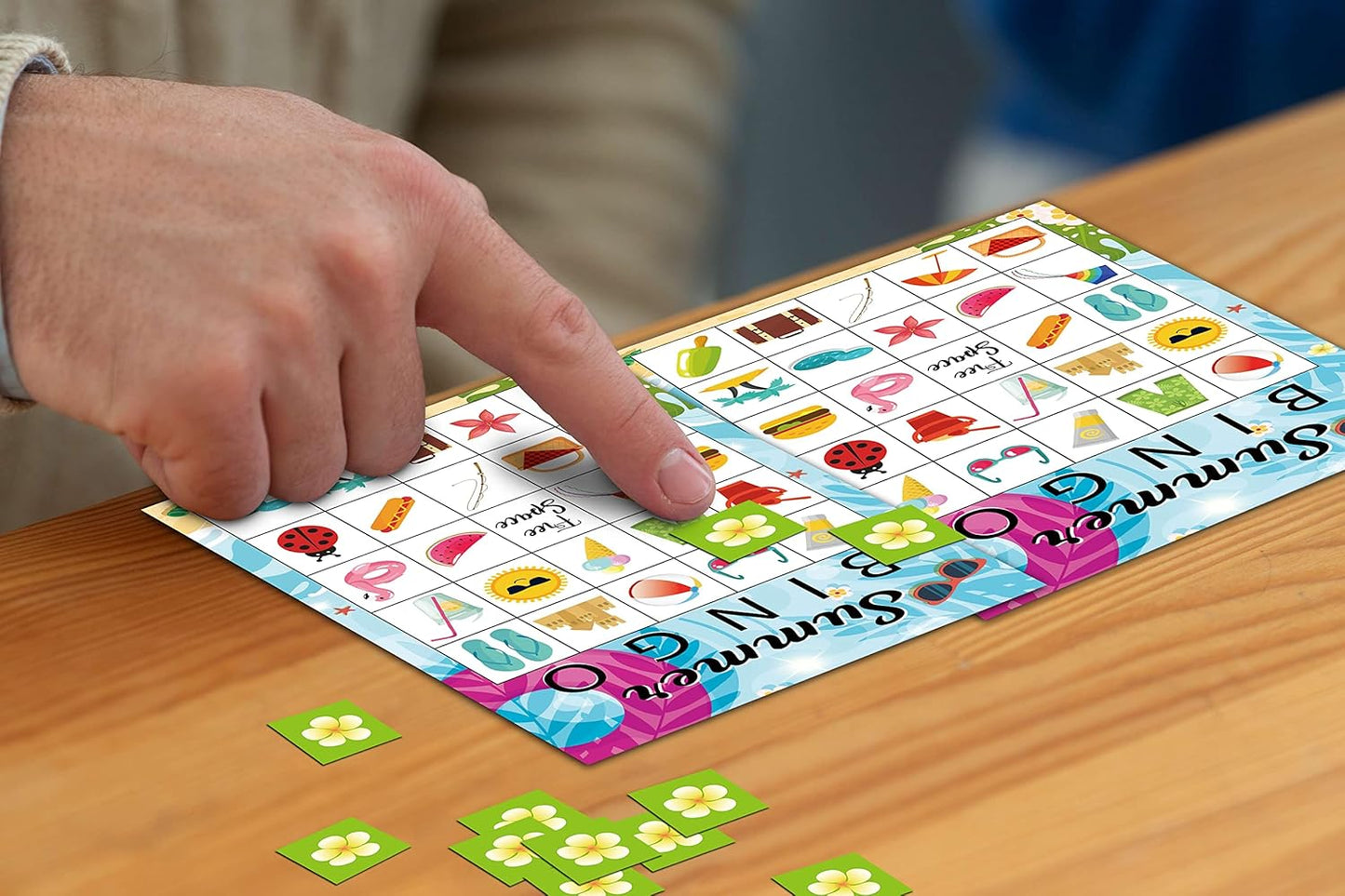 Summer Bingo Cards, Summer Party Games Bingo Cards for Birthday Party, Beach Party Favors Supplies Decorations, 24 Players Bingo Game (A01)