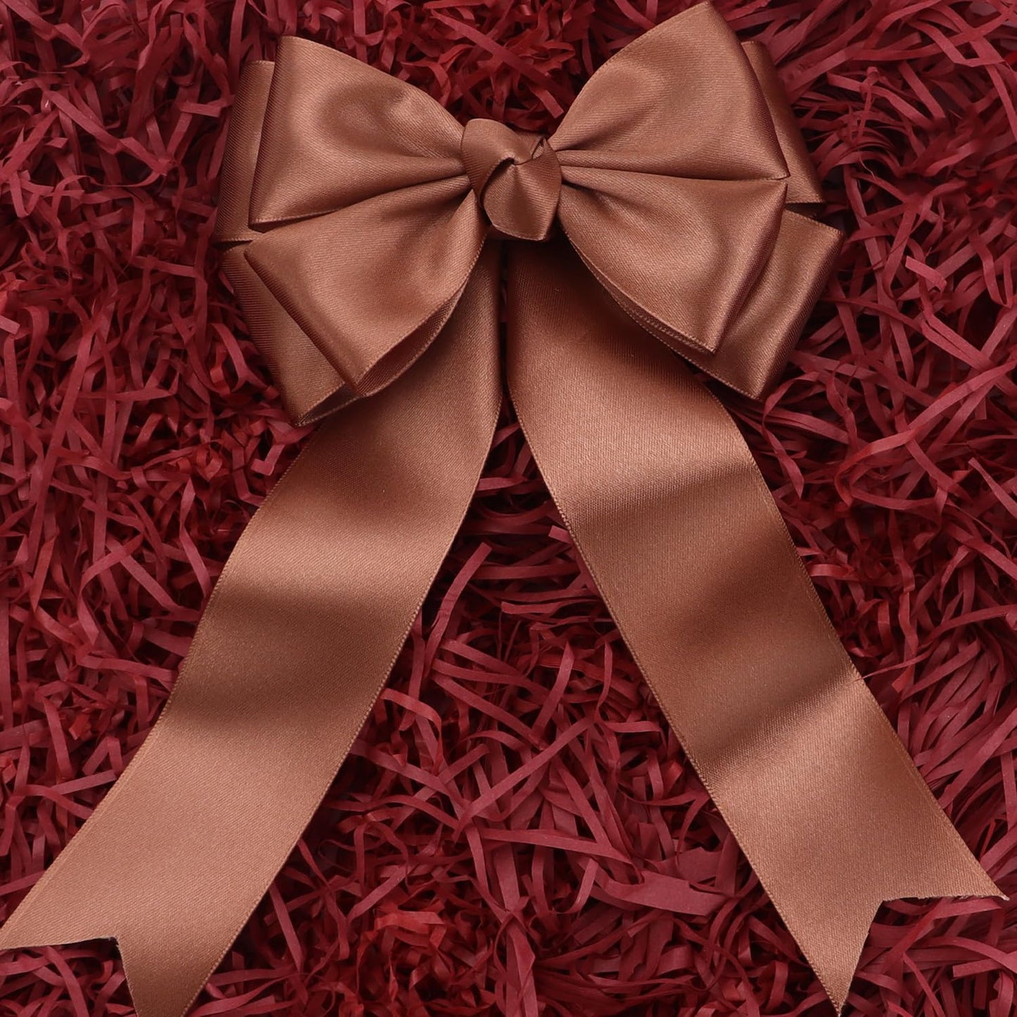 Brown Solid Satin Ribbon 2 Inch 25 Yards Solid Polyester Fabric Ribbon for Gift Wrapping Wedding Christmas Baby Shower Birthday Party Decoration Handmade Immortal Flower Craft
