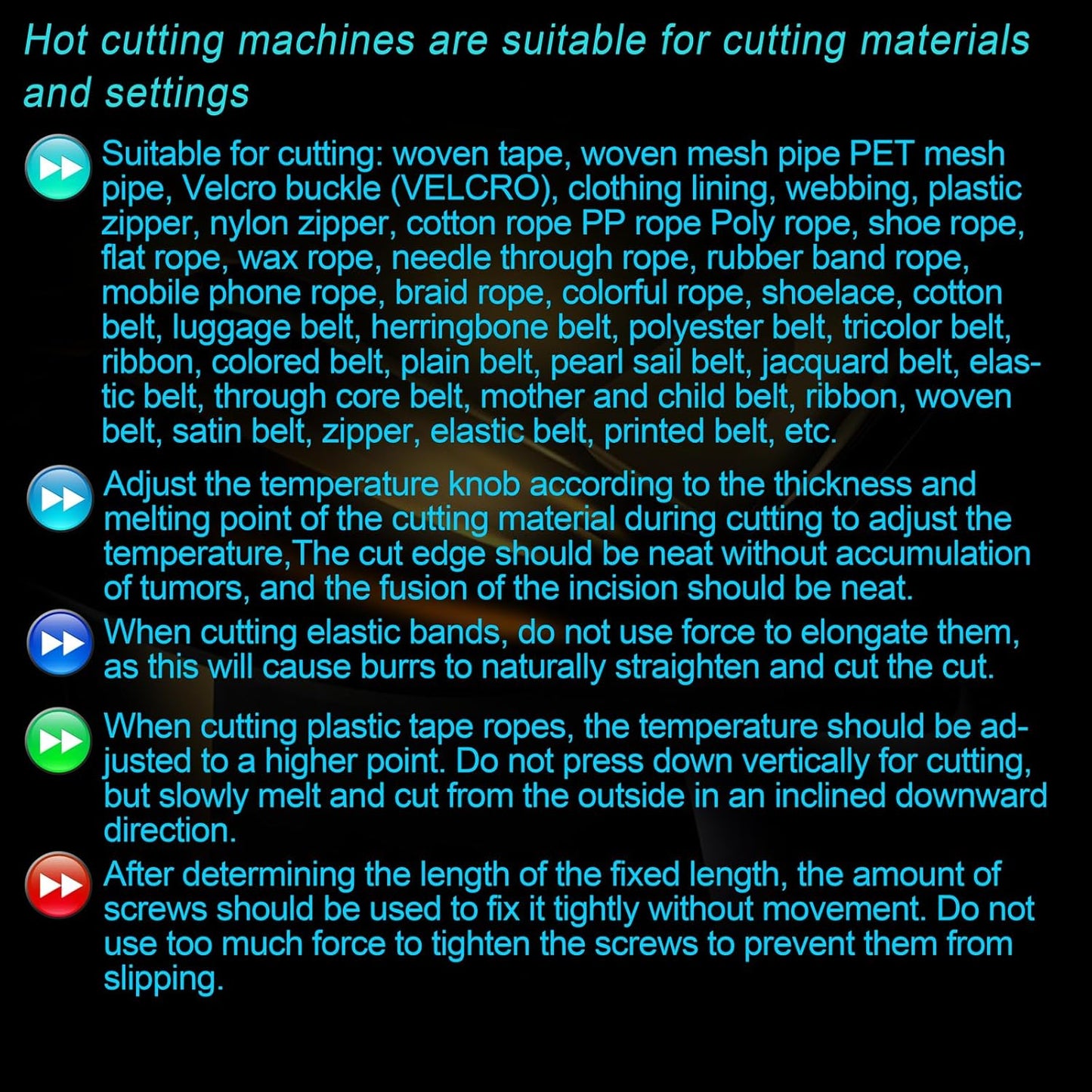 DRQG50-B Heat Cutting Ribbon Cutter, Electric Rope Cutter Thermal Supplies Portable with Screwdriver for Ribbon Braid Nylon Band Ropes Versatile Rope Ribbon Thermal Cutter with Fan