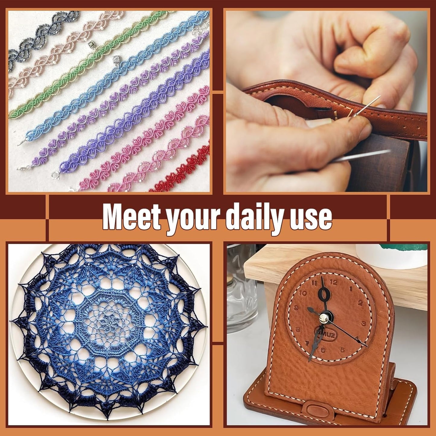 0.55 mm 54 Yards Leather Thread, Waxed Thread for Sewing, Round Waxed Threads for Stitching, Bookbinding, Bracelet, Braiding (Blue)