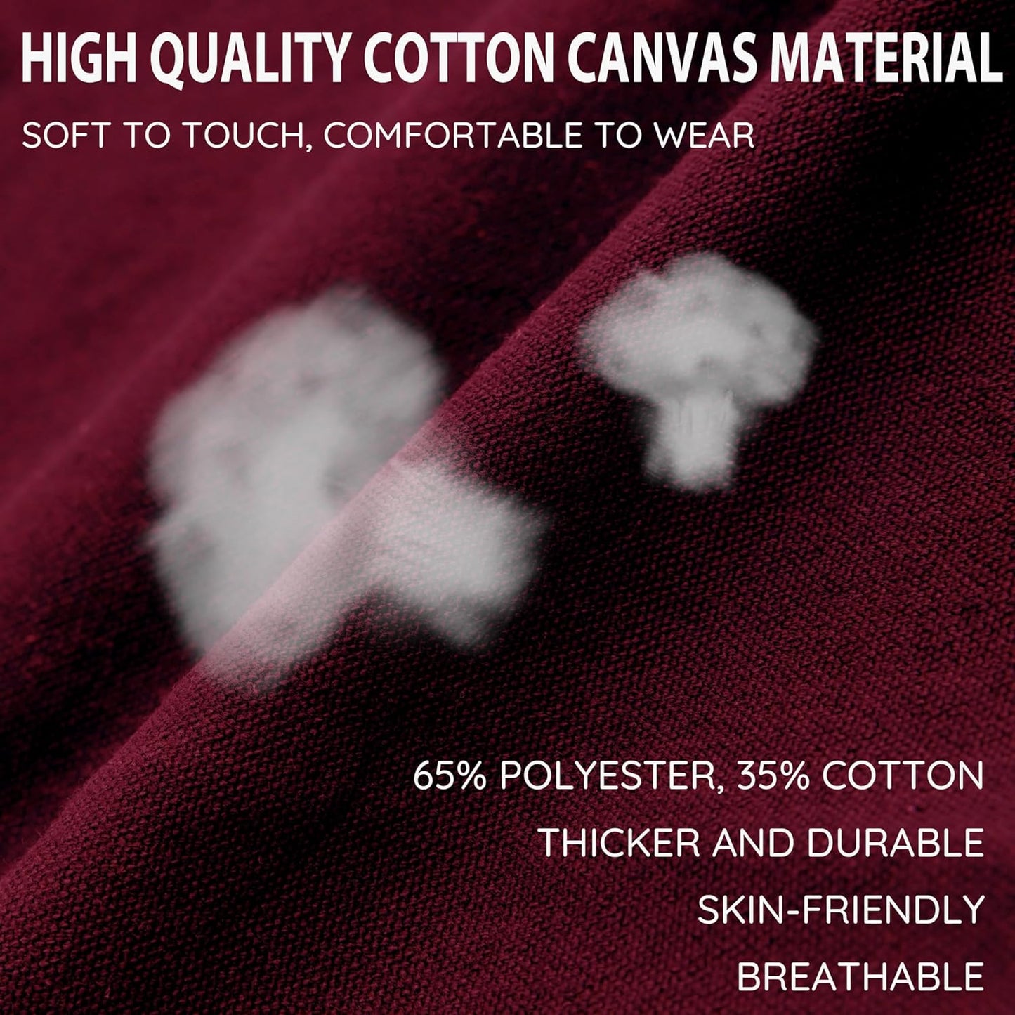 Canvas Aprons, Kitchen Chef Aprons, Work Aprons for Men Women, Adjustable Strap Aprons with 3 Pockets