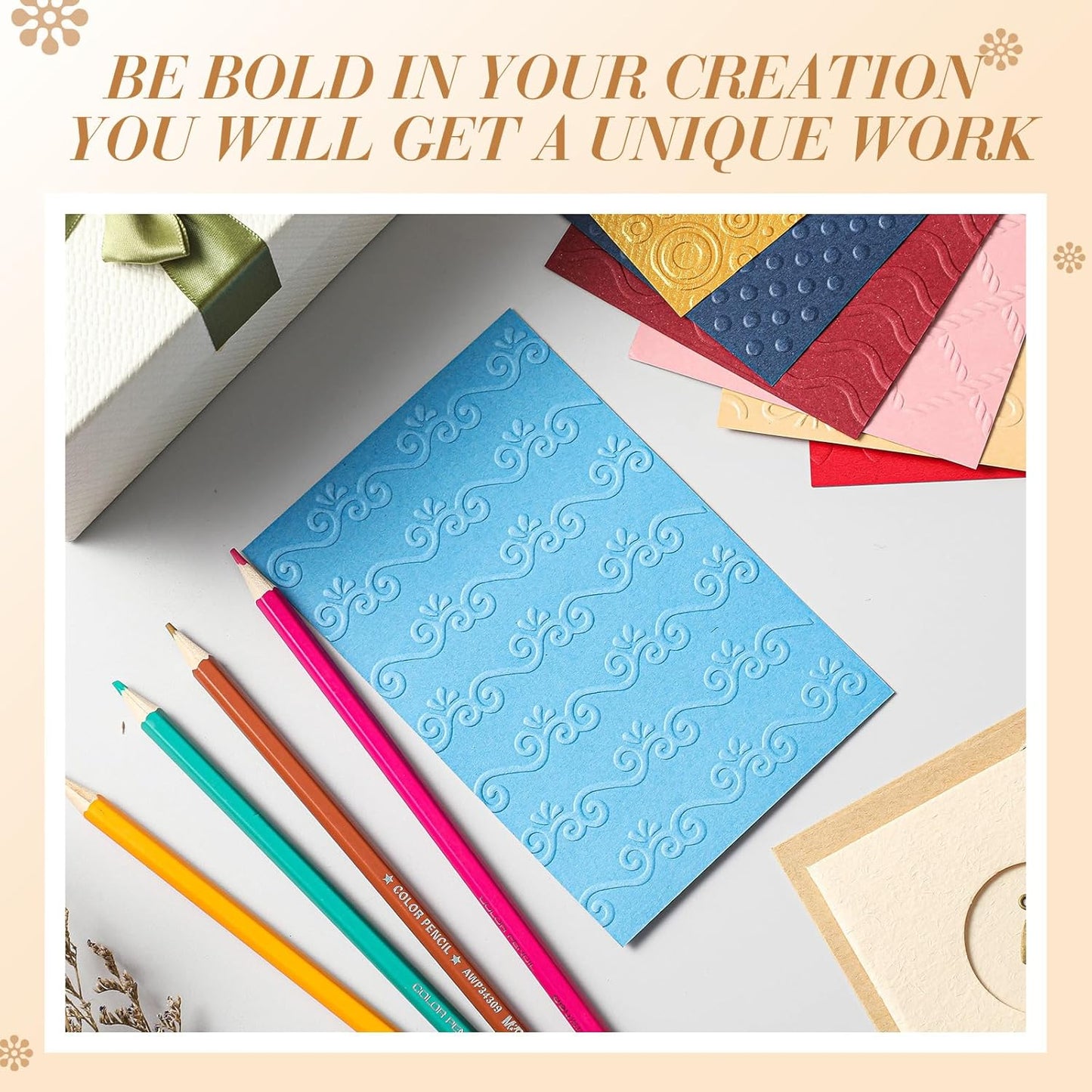 Geiserailie 8 Pcs Embossing Folders Embossing Machine Template Paper Card Folders for Christmas Card Making DIY Flower Scrapbook Photo Album Craft Decoration 5.9 x 4.1 Inch (Classic Style)