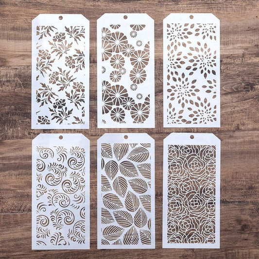 DIY Decorative Stencil Template for Scrapbooking Painting on Wall Furniture Crafts,Set of 6 (Rose)
