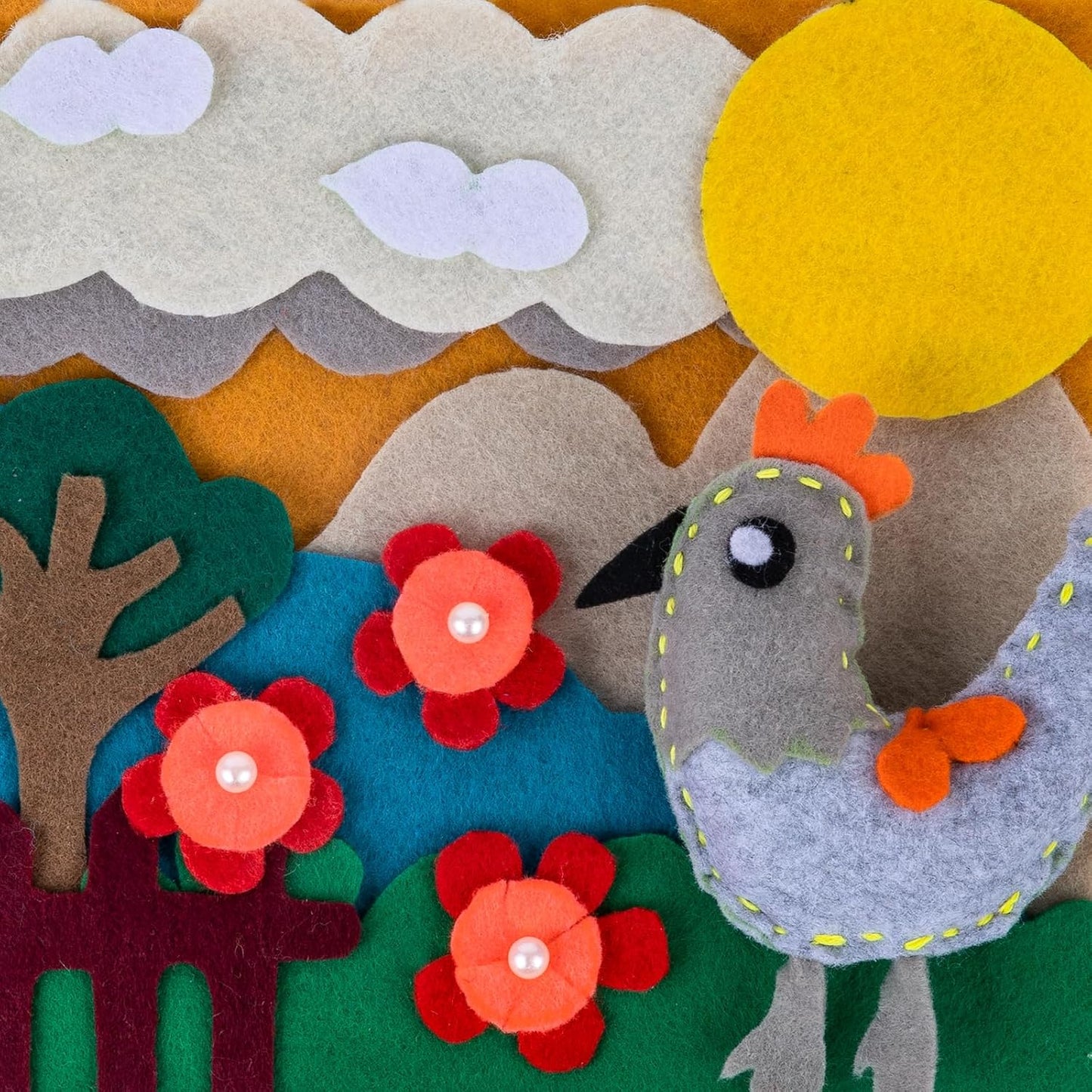 XSEINO 13 Rolls 8"x35" 1.4mm Thick Soft Felt Fabric Sheet 13 Assorted Light Brown Series Colors Felt Pack for DIY Craft Sewing Squares Nonwoven Patchwork