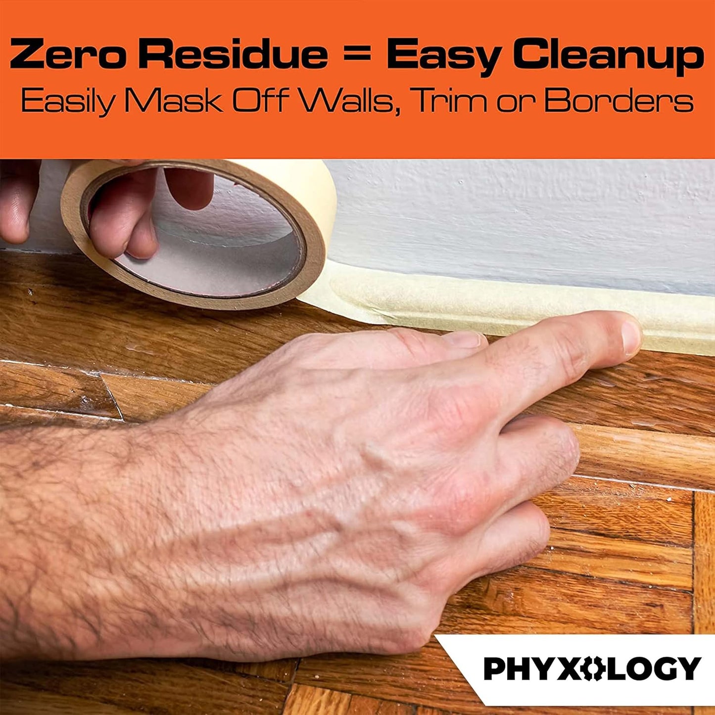 No-Residue 1 in, 60 Yd Masking Tape 1 Pk. Easy-Tear Pro-Grade Removable Painters Tape Great for Home Office or Commercial Contractor Use. Clean, Drip-Free Painting with Durable Wide Crepe Paper Rolls